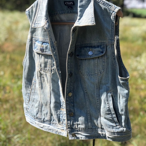Chaps Faded Denim Vest - Picture 5 of 12